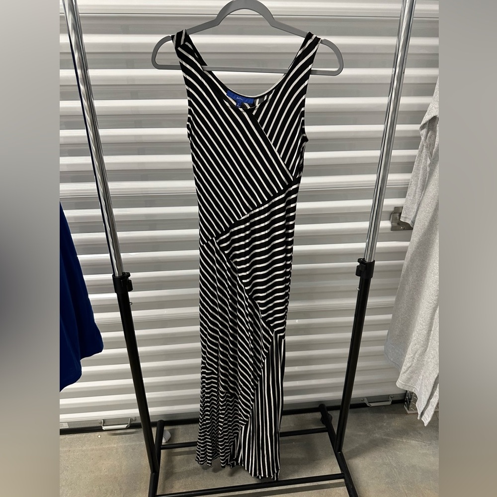 Black & White striped maxi dress